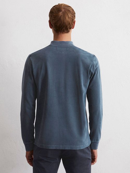 Marc O'Polo Polo Shirt Dyb Blå Model / Achterkant