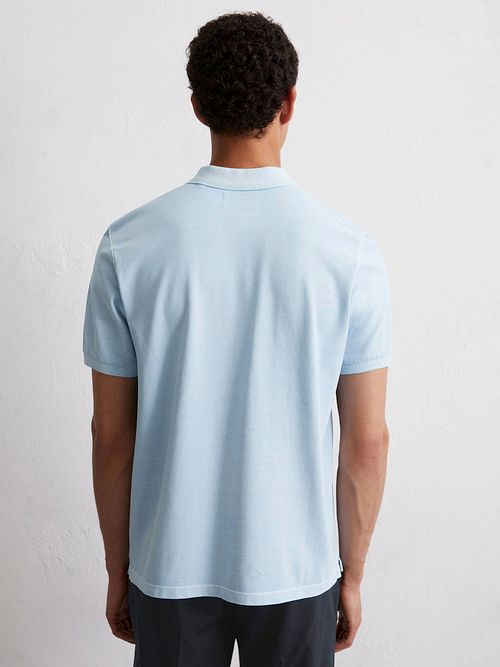 Marc O'Polo Poloshirt Faded Starlight Blauw Model / Achterkant