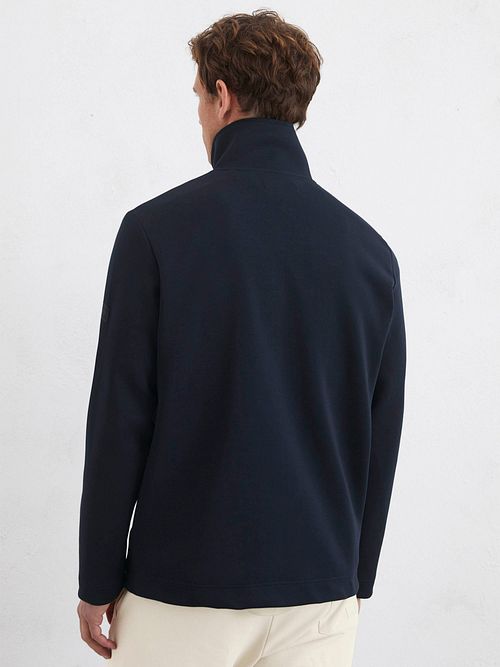 Marc O'Polo Scuba Interlock Overshirt Blå Model / Achterkant