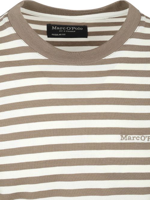 Marc O'Polo T-skjorte Stripes Kaki Product / Detail