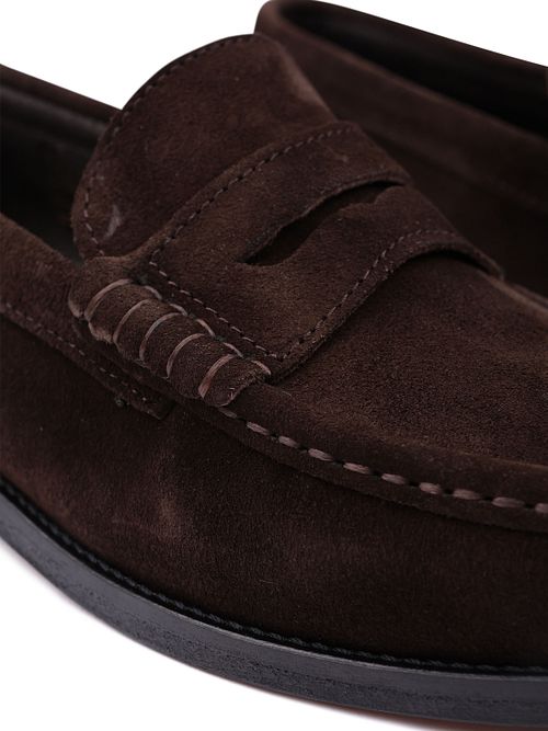 Suitable Penny Loafers Suede Marron