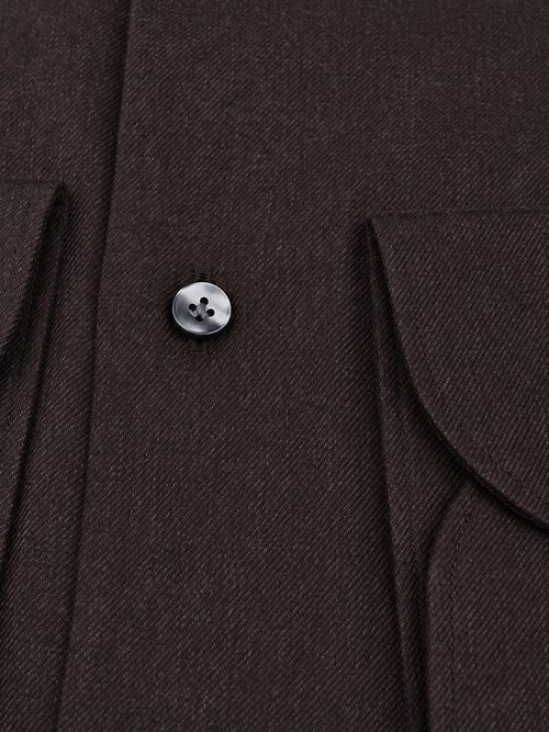 Profuomo Chemise Brushed Twill Marron