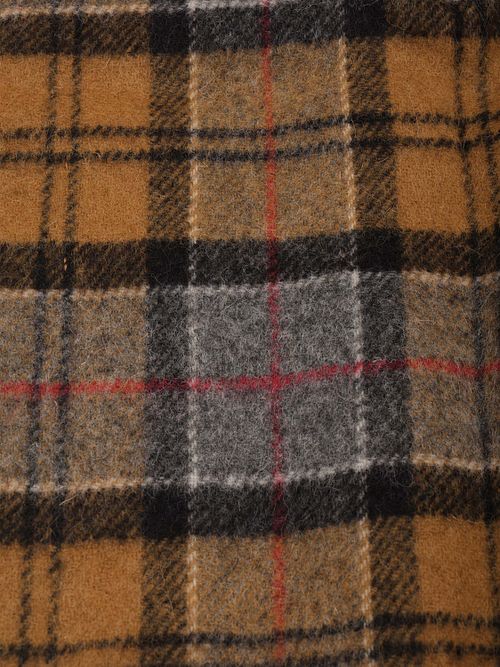 Barbour Foulard Tartan Lambswool Marron Clair