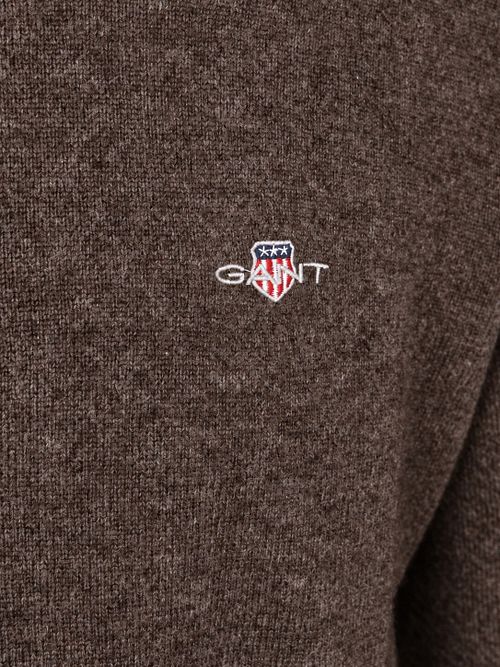 Gant Halfzip Laine D'Agneau Sweater Marron