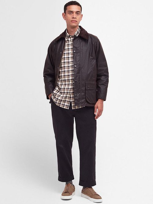 Barbour Veste Cirée Bedale Marron Model / Voorkant