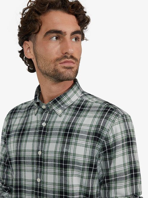 McGregor Camisa Franela Cuadros Verde Model / Detail