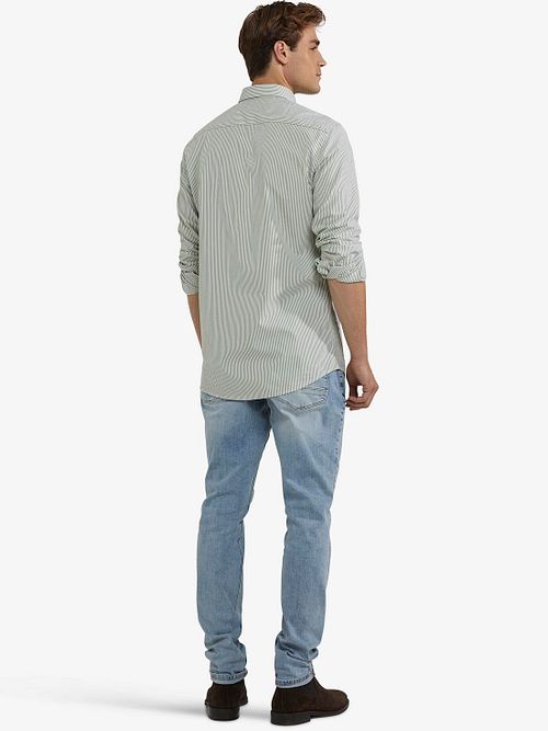 McGregor Chemise Poplin Rayures Vert Model / Achterkant