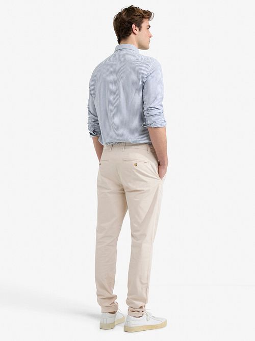 McGregor Hemd Oxford Streifen Blau Model / Achterkant