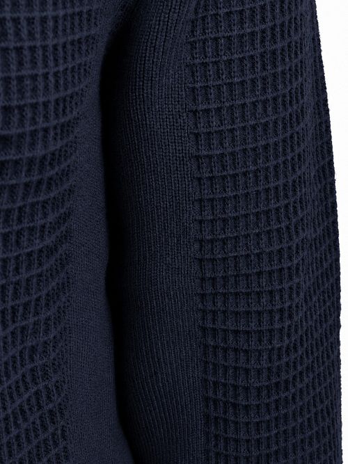 McGregor Half Zip Polo Shirt Knitted Structure Navy