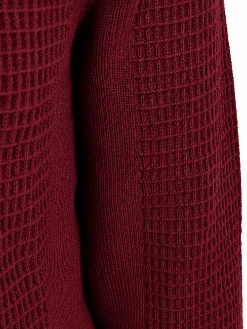 McGregor Half-zip Polo shirt Knitted Structure Burgundy