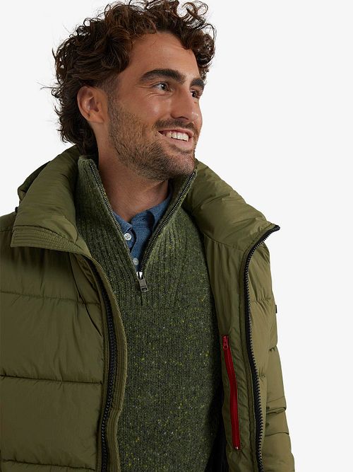 Kurtka McGregor Hooded Puffer w kolorze zielonym Model / Detail