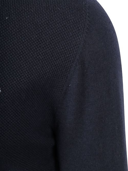 McGregor maglione Half Zip in misto merino strutturato navy Product / Detail
