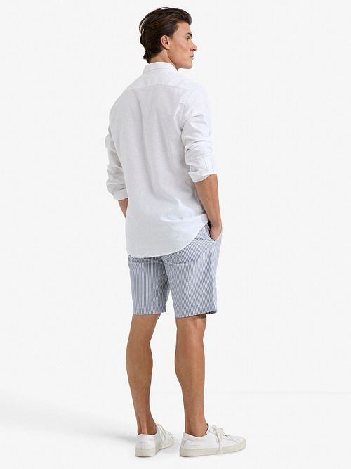 McGregor Overhemd Linnen Blend Wit Model / Achterkant