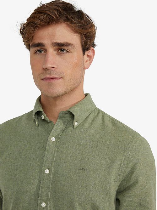McGregor Overhemd Flanel Melange Sage Groen Model / Detail