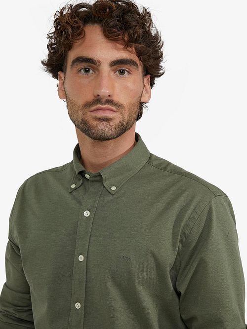 McGregor Overhemd Piqué Stretch Groen Model / Detail