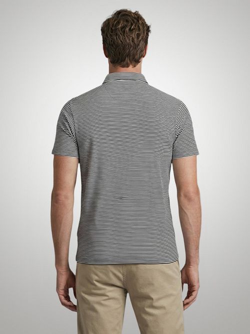 McGregor Jersey Polo Randig Marinblå Model / Achterkant