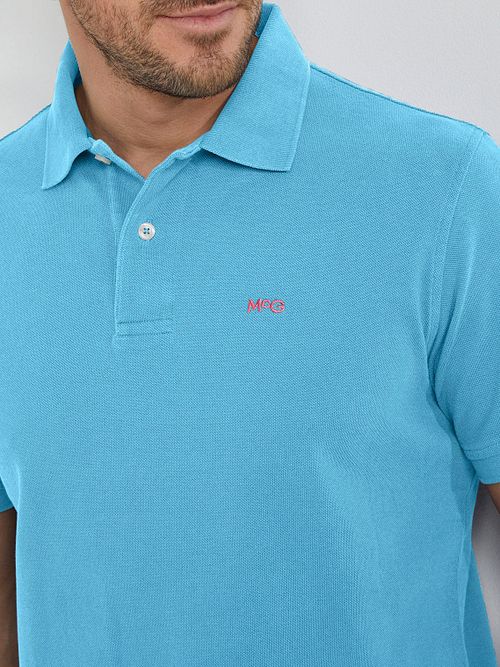 McGregor Piqué Poloshirt Sea Blau Model / Detail