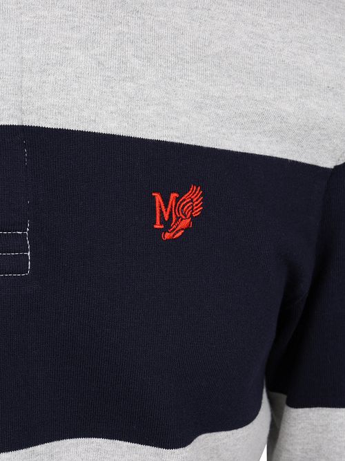 McGregor polo rugby a righe blu navy e grigio Product / Detail