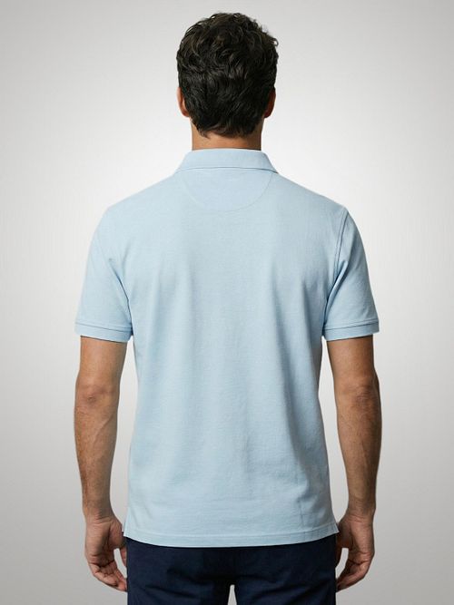 McGregor Piqué Polo Light Blue Model / Achterkant