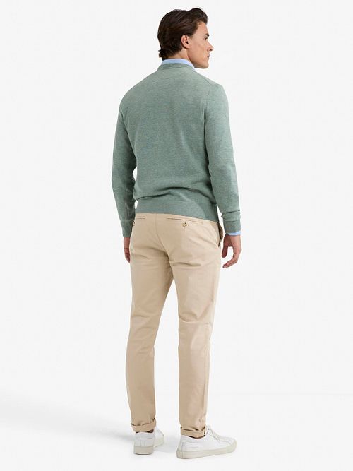 McGregor Pull Col-V Vert Clair Model / Achterkant