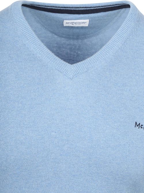 McGregor Pullover Merino Wool V-Neck Ice Blue Product / Detail