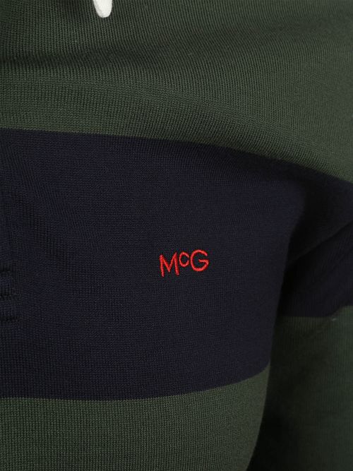 McGregor Rugbyshirt Stribet Navy Olive Product / Detail