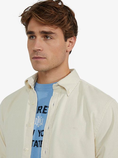 McGregor Shirt Corduroy Ecru Model / Detail