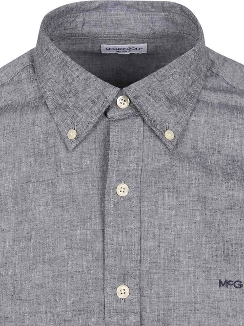 McGregor Skjorte Cotton Linen Marineblå Product / Detail