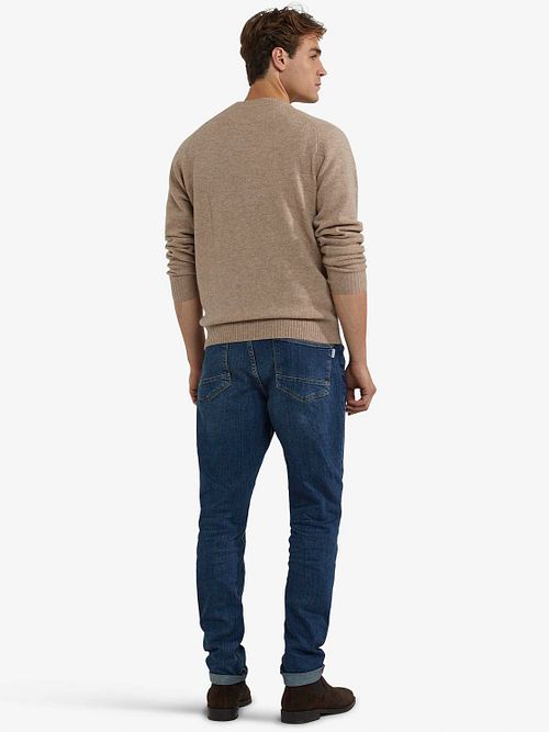 McGregor Tröja med Lammskrya i Sandfärg Model / Achterkant