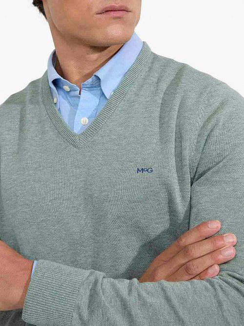 McGregor Tröja V-ringad Ljusgrön Model / Detail