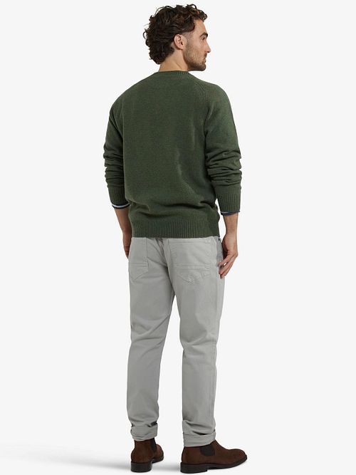 McGregor Trui Lamswol Melange Sage Groen Model / Achterkant