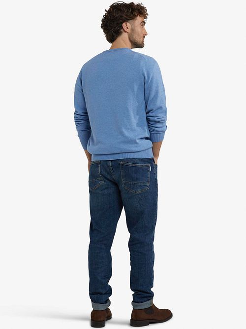 McGregor Trui Merino Blend Ice Blauw Model / Achterkant