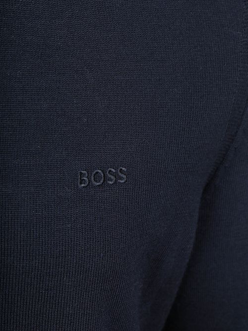 BOSS Turtleneck Avac Wool Blend Marineblå