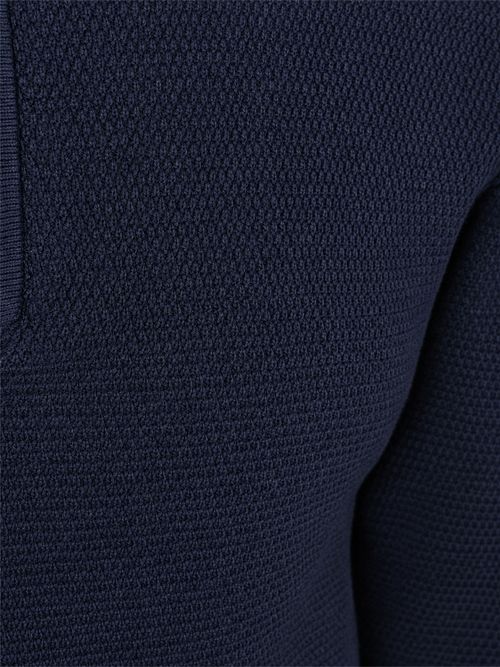 Profuomo Half Zip Pullover Mørkeblå med struktur