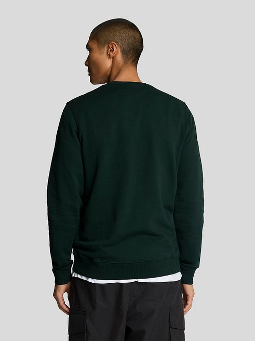 Lyle & Scott Trøje Mørkegrøn Model / Achterkant