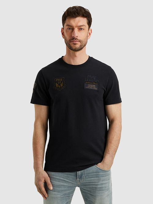 PME Legend T-skjorte Vaffel Marineblå Model / Voorkant