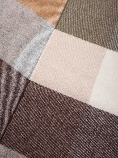 Profuomo Écharpe Laine d’agneau Carreaux Multicolour