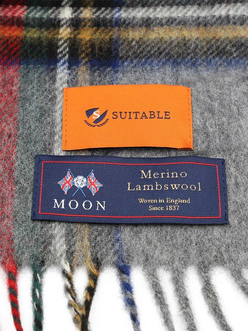 Geeigneter Herrenschal Kariert Merino Grau Multicolour Product / Detail