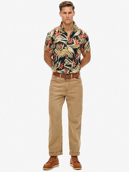 Superdry Shirt Print Hawaiian Bird of paradise Model / Voorkant