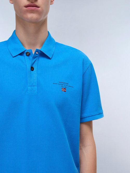Napapijri Polo Elbas Franskt Blått Model / Detail