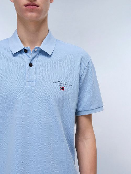 Napapijri Polo Elbas Chambray Blå Model / Detail