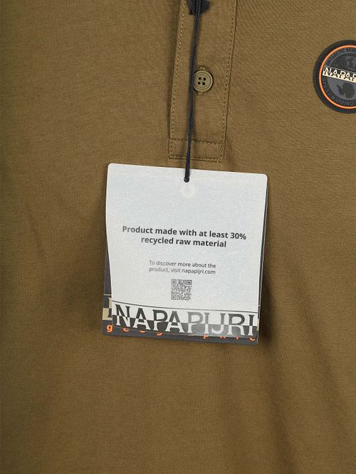 Napapijri E-Badge Polo Shirt Olive Green Product / Detail