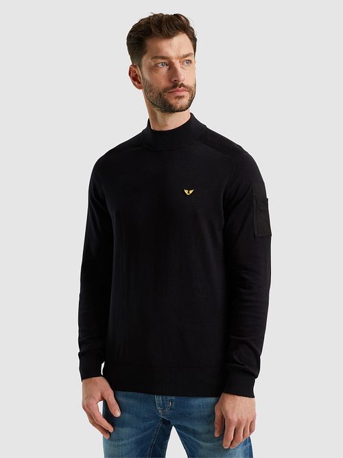 PME Legend Jersey Cuello Alto Negro Model / Voorkant
