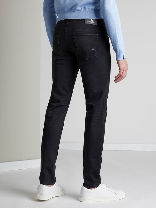Vanguard V850 Rider Jeans negros CBD Model / Achterkant
