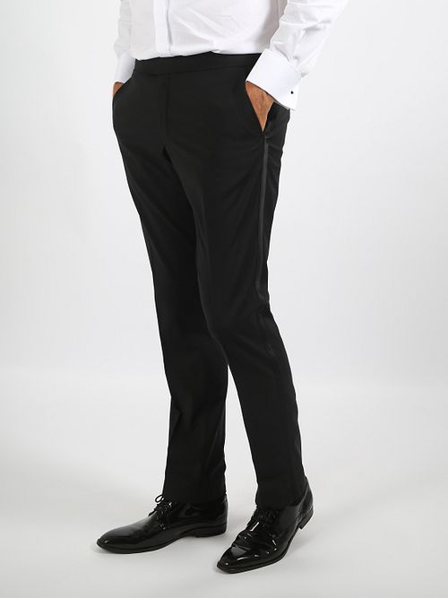 Pantaloni da abito Hudson neri Model / Zijkant