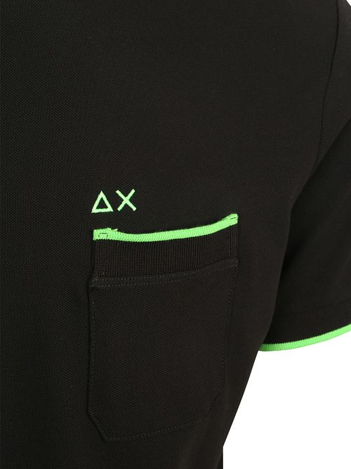 Sun68 T-Shirt Piqué Fluo Nero Product / Detail