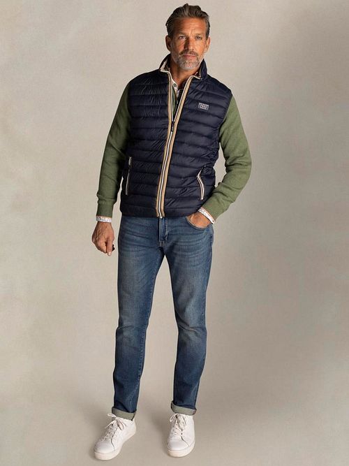 NZA Bodywarmer Puffer Navy Model / Voorkant