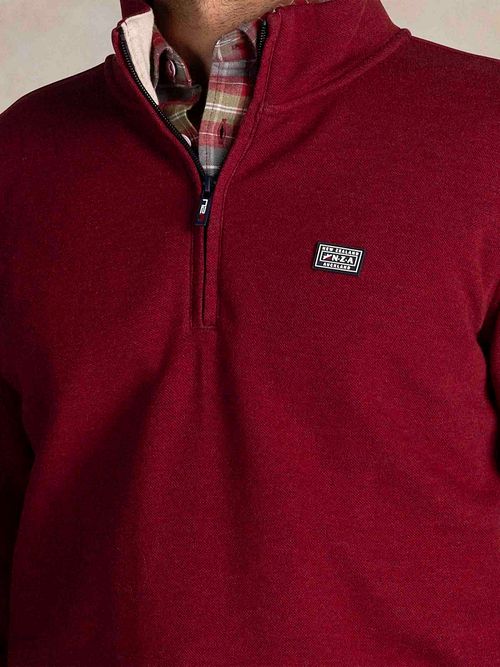 NZA Samuel Sudadera Cherry Red Model / Detail