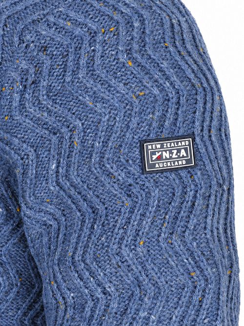 NZA Half Zip Swirl Kymara Naps Knit Melange Blue