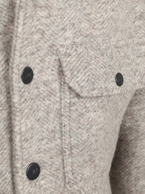 Overshirt NZA Willow z mieszanki wełny w kolorze greige Product / Detail